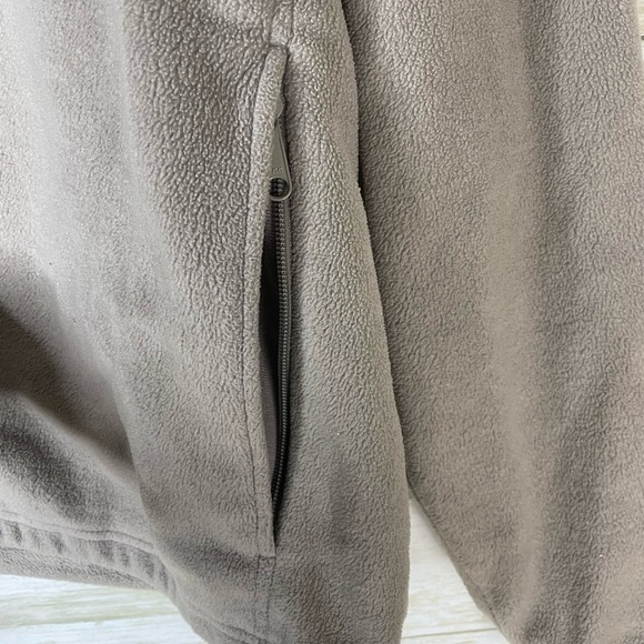Columbia Taupe Tan Full Zip Fleece Jacket - Picture 4 of 6